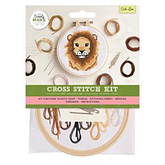  Simply Make Cross Stitch Kit - Cute Lion