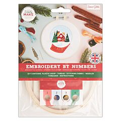  Simply Make Small Embroidery by Numbers Kit - Snow Globe