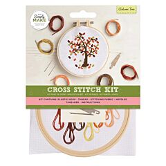 Simply Make Cross Stitch Kit - Autumn Tree