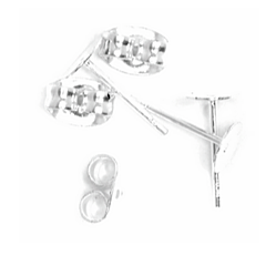 Trimits Ear Post Silver - Pack of 4 (2 pairs)