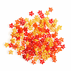Craft Buttons - Orange and Yellow Stars (5g Pack)