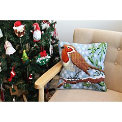 Cross Stitch Cushion Kit - Robin