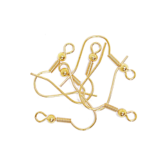 Gold Long Ball Earring Hooks