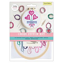 Simply Make Cross Stitch Kit - Heart Balloons