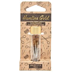Hemline Embroidery/Crewel Gold Eye Hand Needles