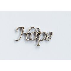 Hope Silver Tone Charms - 3 Pack