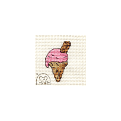 Mouseloft Pink Ice Cream Cross Stitch Kit - 004-L05stl