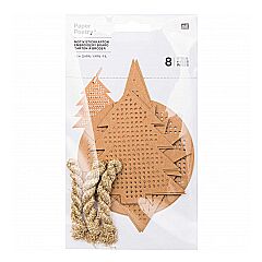 8 Rico Stitchable Christmas Shapes - Natural