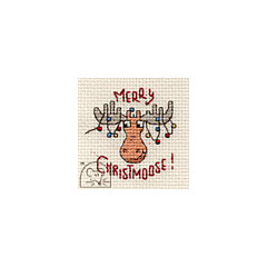 Mouseloft Merry Christmoose Cross Stitch Kit With Card And Envelope - C35stl