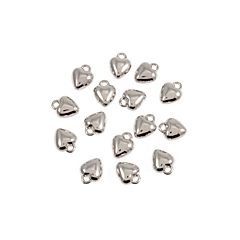 Heart Silver Tone Charms - 3 Pack