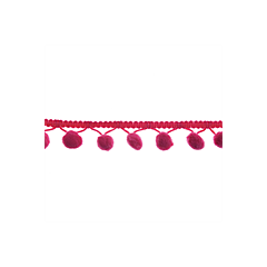 Cerise Pom Pom Trim