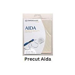 14 Count Aida Platinum 48 x 53cm (19 x 21in) - Precut with Free Pattern