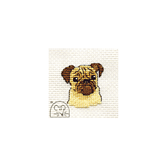 Mouseloft Pug Cross Stitch Kit - 004-M11stl