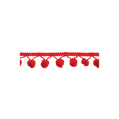 Red Pom Pom Trim