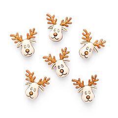Reindeer Buttons - 4 Pack