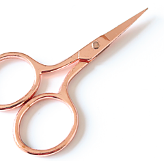 Hemline Rose Gold Scissors - 6.7cm (2.5in)