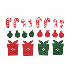 Christmas present and Candy Cane buttons