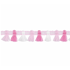 Pink Tassel Trim - 40mm 