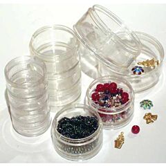 SB70 - Pack of 4x 70mm Clear Plastic Stacker Jars
