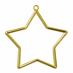 Plastic Star Shaped Frame - Gold 