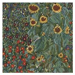 BK1812 - Farm Garden with Sunflowers by Gustav Klimt Cross Stitch Kit