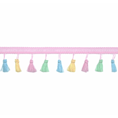 Pastel Tassel Trim - 40mm 
