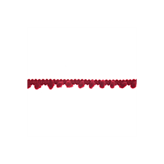 Wine Narrow Pom Pom Trim