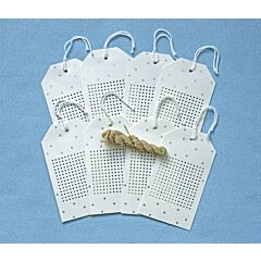 Starry Stitchable Tags White/Gold 
