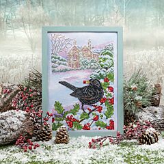 Cross Stitcher Project Pack - issue 379 - Winter Blackbird