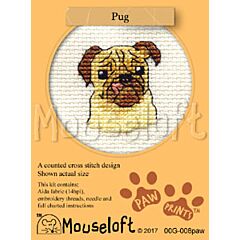 Mouseloft Paw Prints Pug - 00G-008paw