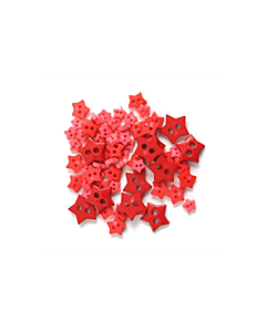 Craft Buttons - Red Stars (2.5g Pack)