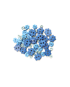 Craft Buttons - Blue Flowers (2.5g Pack)