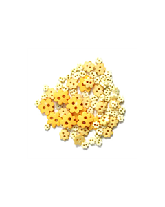 Craft Buttons - Yellow Flowers (2.5g Pack)