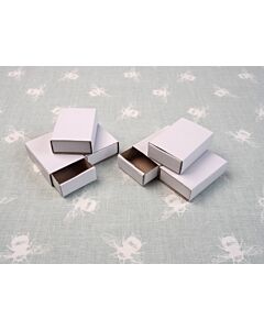 3 White Card Matchboxes