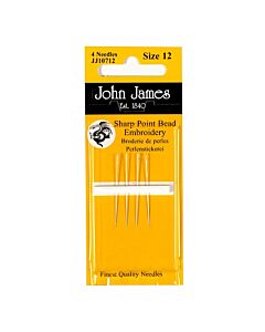John James Sharp Point Embroidery Needles - Size 10 (6 Needles)