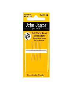 John James Short Bead Embroidery Needles - Size 12 (4 Needles)