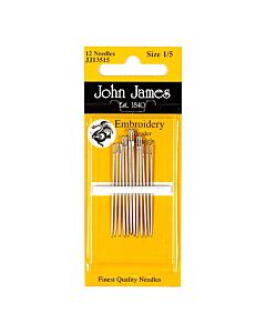 John James Embroidery Needles - Size 3/9 (16 Needles)