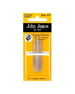 John James Cotton Darners Needles - Size 1/5 (10 Needles)
