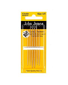 John James Long Darners Needles - Size 1/5 (10 Needles)