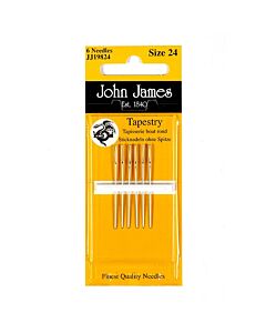 John James Nickel Plated Tapestry Needles - Size 26 (6 Needles)