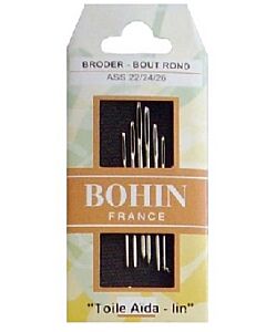 Bohin Tapestry Needles - Assort Size 22/24/26 (Pack of 6)