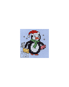 Mouseloft Christmas Shopping Penguin Cross Stitch Kit With Card And Envelope - G31stl
