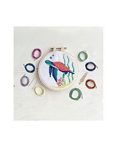  Simply Make Large Cross Stitch Kit - Coral Reef Turtle
