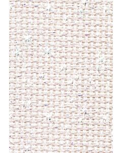 DMC Sparkly Iridescent Aida 14ct-pink - Off Cut - 110 X 35 cm