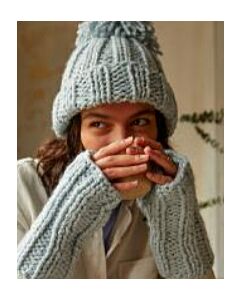 DMC Mindful Making - The Rhythm Rib Hat and Mitts Knitting Kit