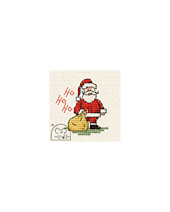 Mouseloft Ho Ho Ho Santa Cross Stitch Kit With Card And Envelope - J33stl