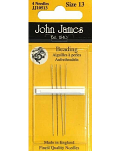 John James Beading Needles - Size 13 (4 Needles)