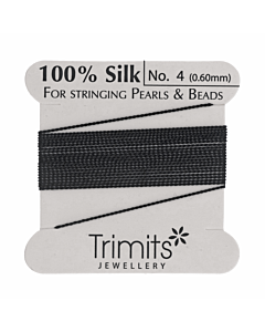 Silk Beading thread Trimits - Size 4 - Black